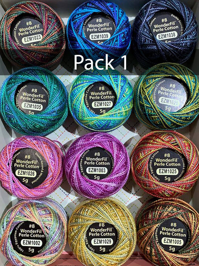Tilda's Happy Campers-Inspired thread boxfeaturing 8 DMC perle